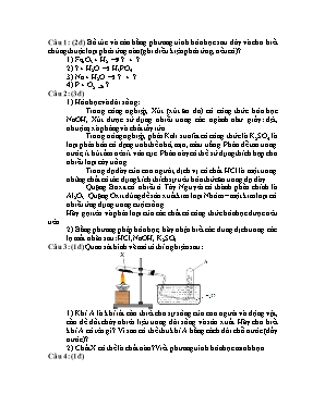 Đề thi học kỳ II môn Hóa học Khối 8